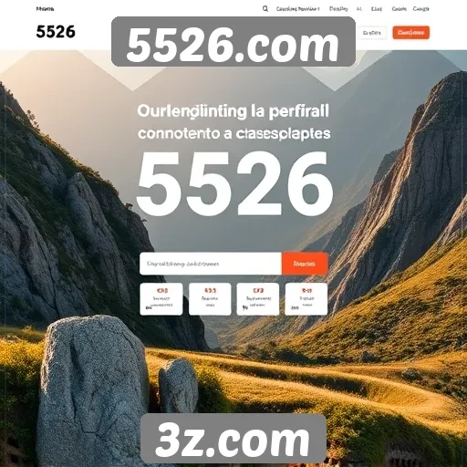 Interface do usuário do site 5526.com em revisão